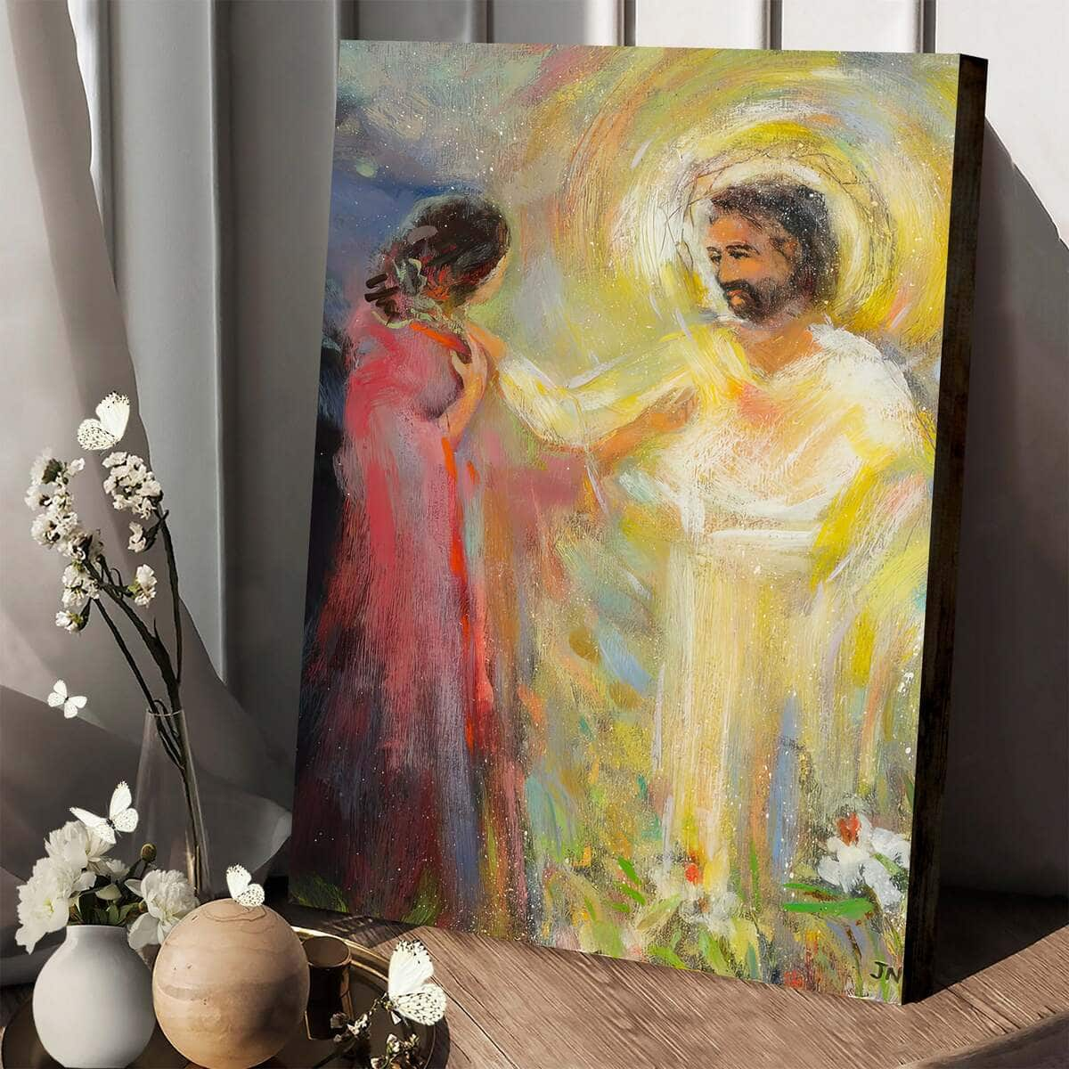 Christian Canvas Print Whom Are You Looking For