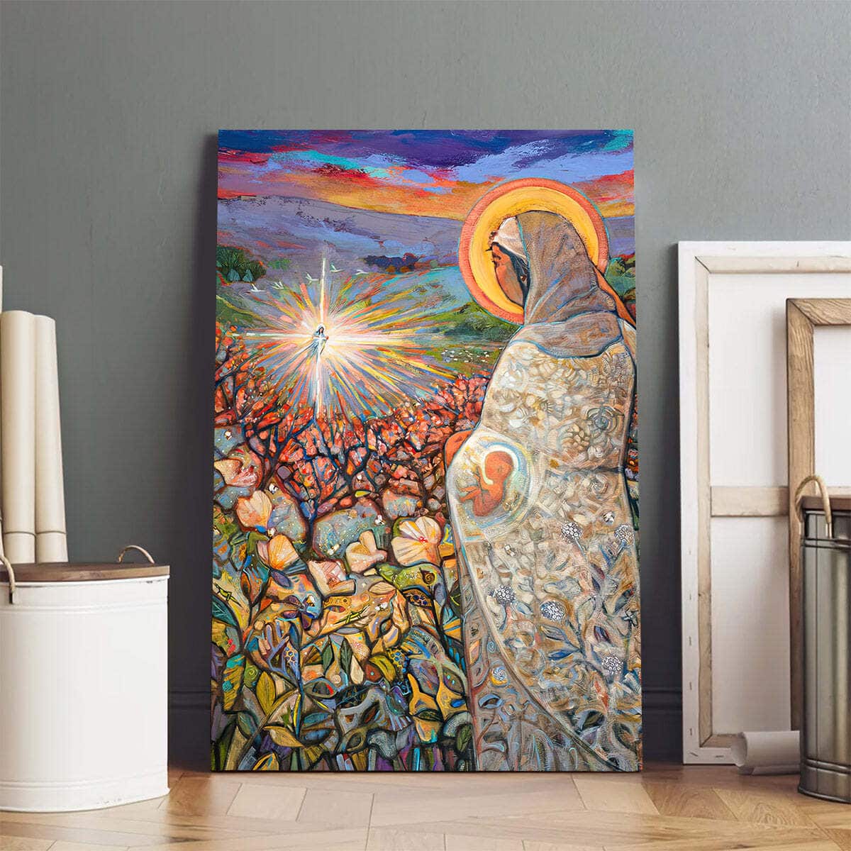 Christian Canvas Print The Visitation Of Mary And Elizabeth Christian Canvas Print The Visitation Of Mary And Elizabeth