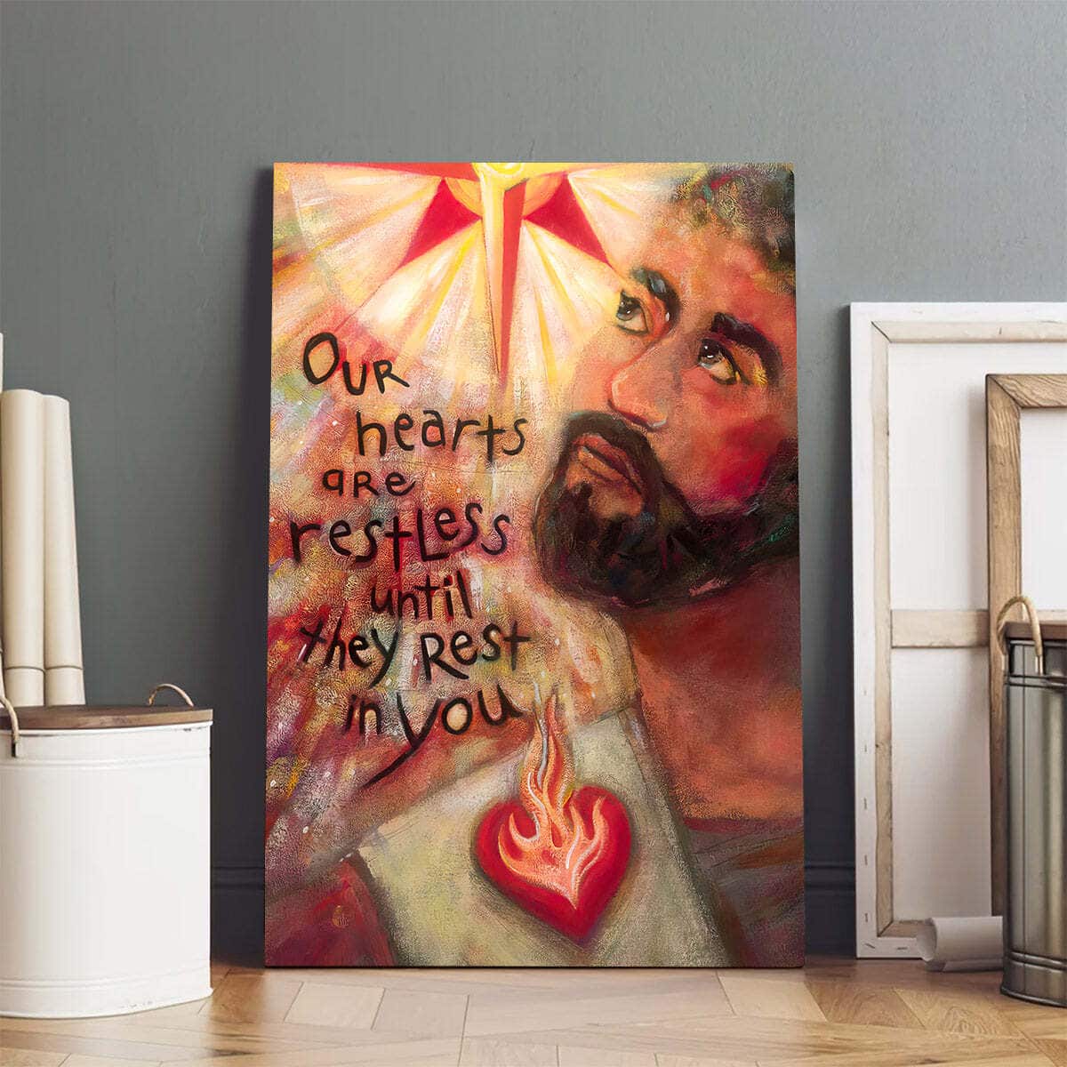 Christian Canvas Print Our Hearts Are Restless Christian Canvas Print Our Hearts Are Restless