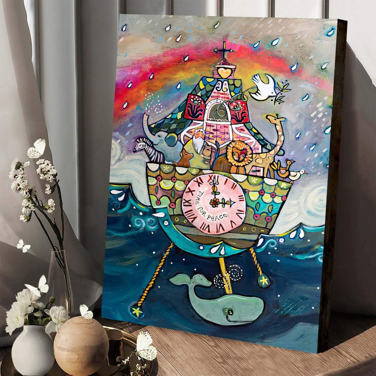 Christian Canvas Print Noah's Ark Cuckoo Clock Christian Canvas Print Noah's Ark Cuckoo Clock