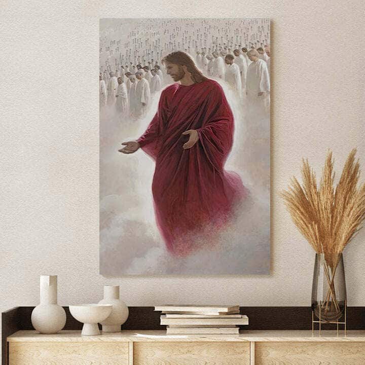 Christian Canvas Print Jesus On Heaven Christian Canvas Print Jesus On Heaven
