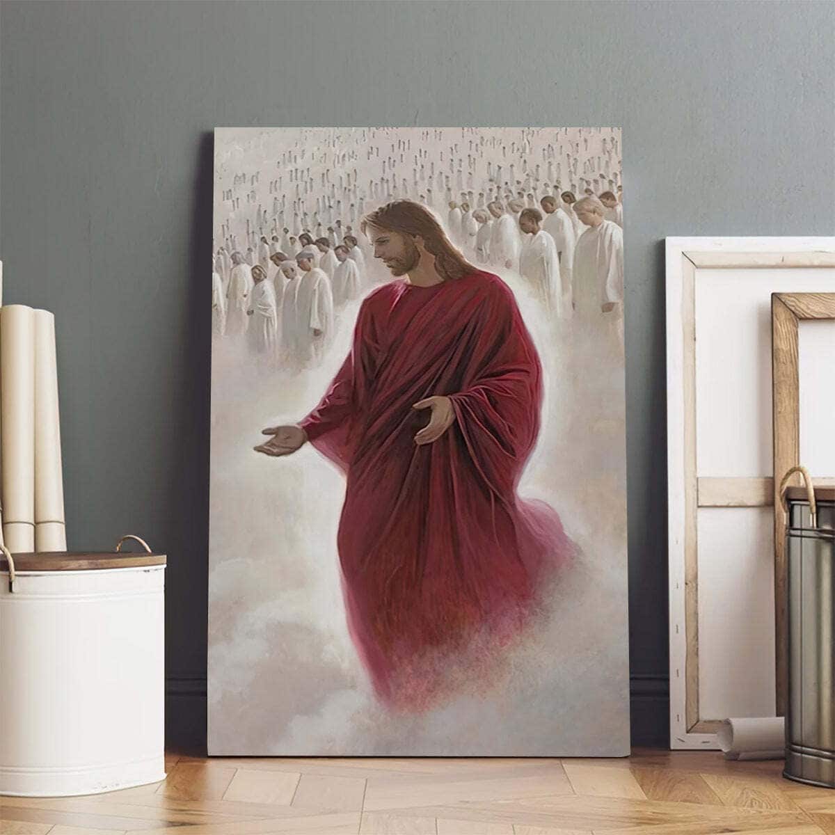 Christian Canvas Print Jesus On Heaven Christian Canvas Print Jesus On Heaven