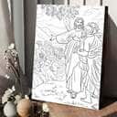 Christian Canvas Print Jesus Feeds 4000 People