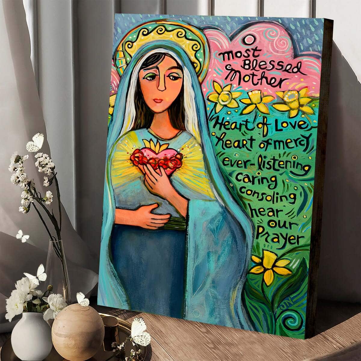 Christian Canvas Print Immaculate Heart Of Mary Christian Canvas Print Immaculate Heart Of Mary