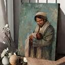 Christian Canvas Print Joseph Holding Baby Jesus