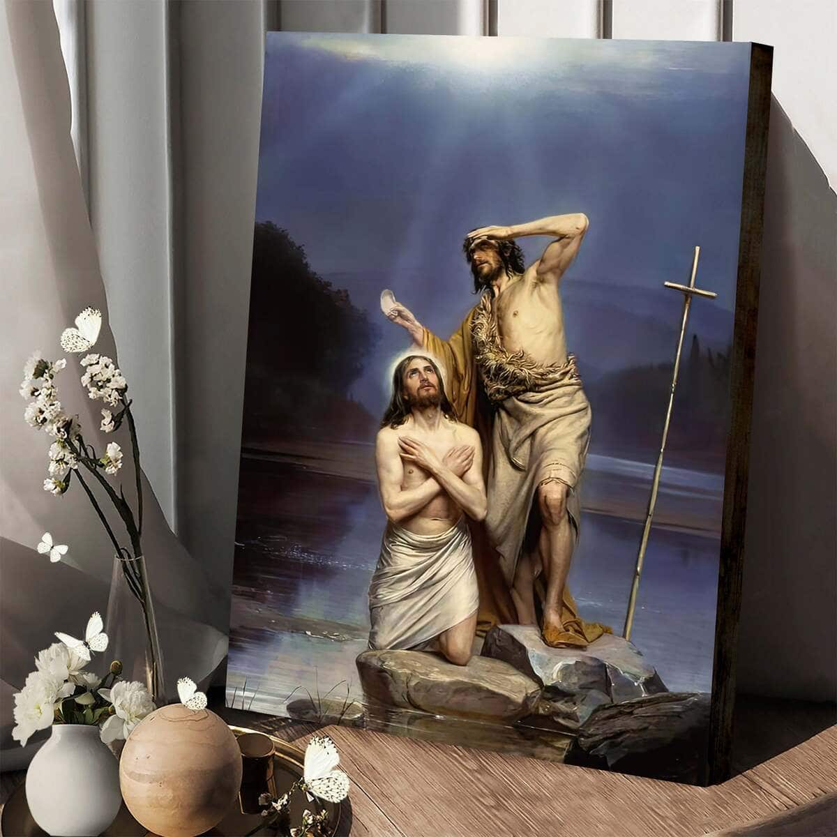 Christian Canvas Print The Baptism Of Christ Christian Canvas Print The Baptism Of Christ