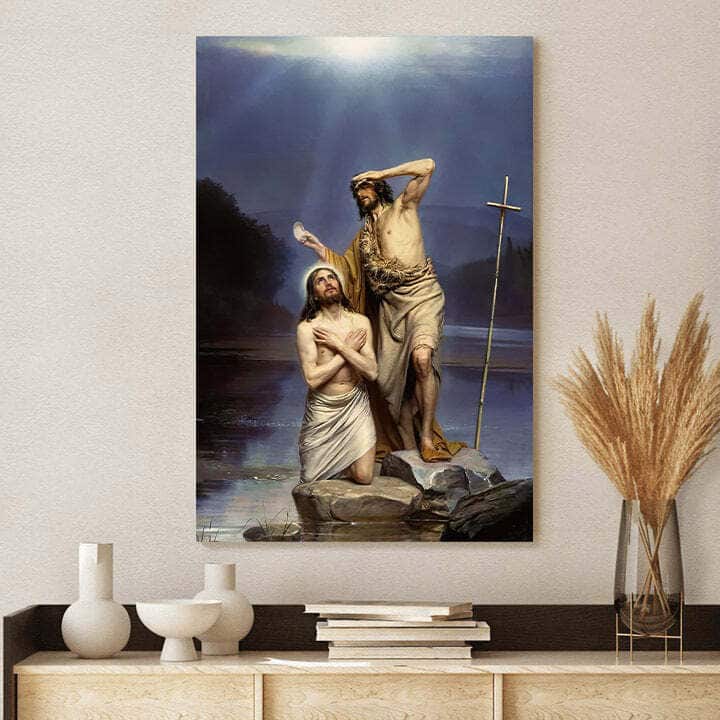 Christian Canvas Print The Baptism Of Christ Christian Canvas Print The Baptism Of Christ