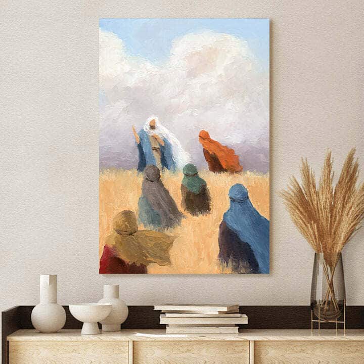 Christian Canvas Print Jesus Teaches His Disciples He Said To Them Christian Canvas Print Jesus Teaches His Disciples He Said To Them