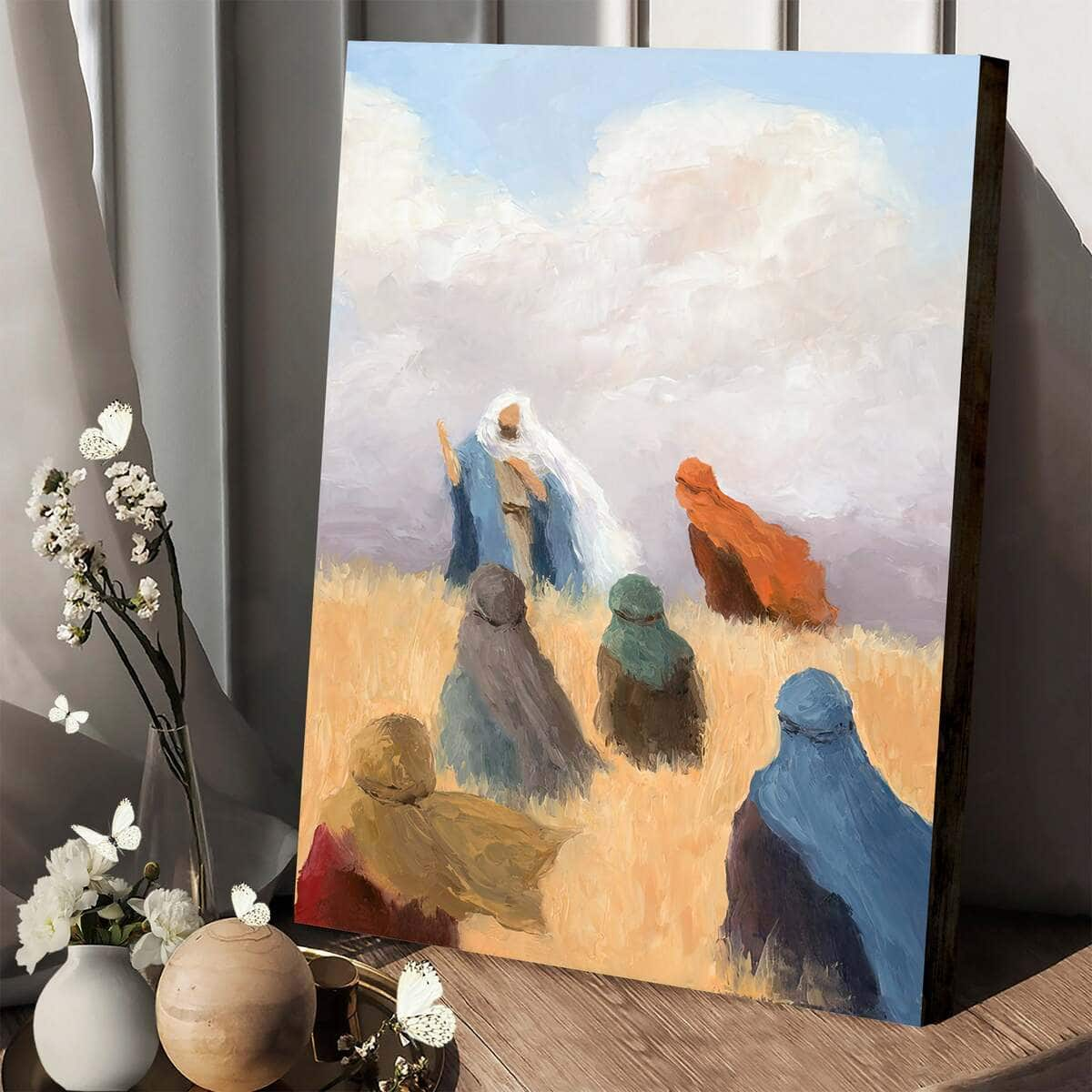 Christian Canvas Print Jesus Teaches His Disciples He Said To Them