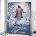 Christian Canvas Print Jesus In The Only Way To Heaven