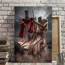 Knight Templar And Cross Christian Canvas Print Knight Templar And Cross Christian Canvas Print