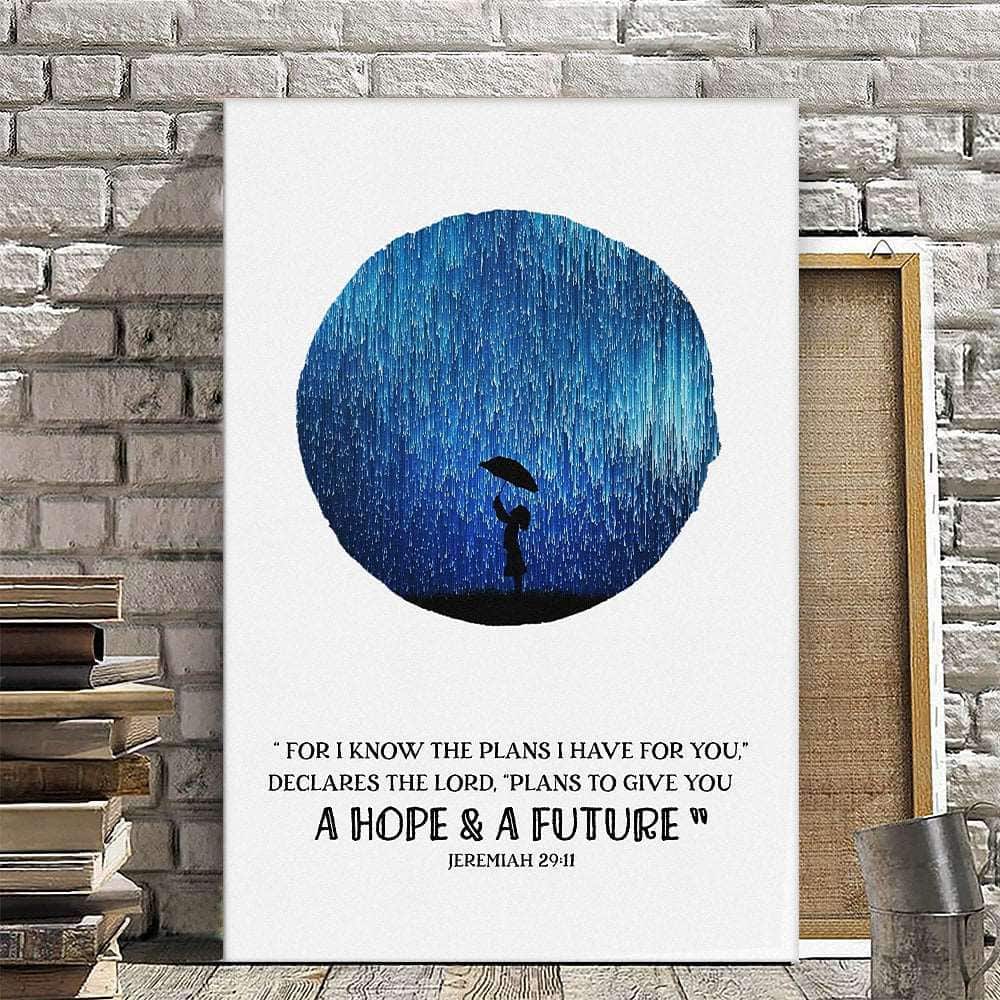 Christian Canvas Print A Hope & A Future Jeremiah 29:11 Christian Canvas Print A Hope & A Future Jeremiah 29:11