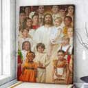 Christian Canvas Print Jesus And Children Christian Canvas Print Jesus And Children
