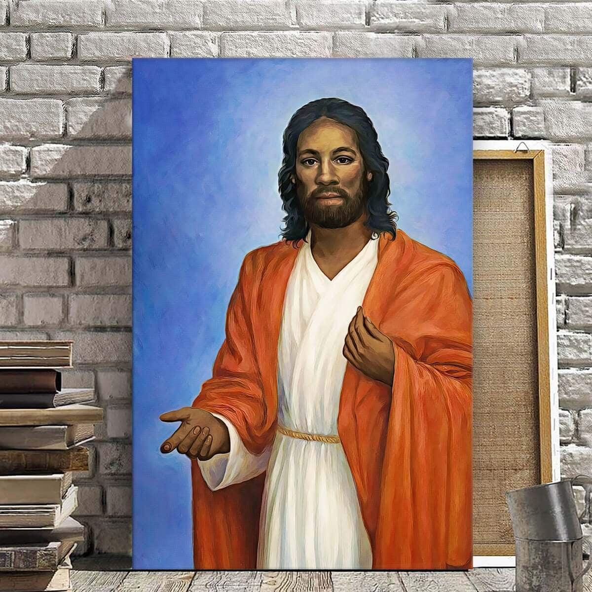 Christian Canvas Print Black Jesus Christian Canvas Print Black Jesus