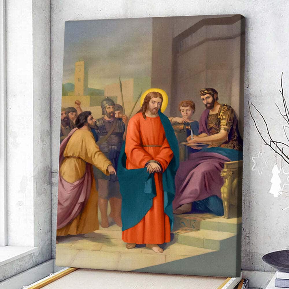Christian Canvas Print Stations Of The Cross Saint Mary