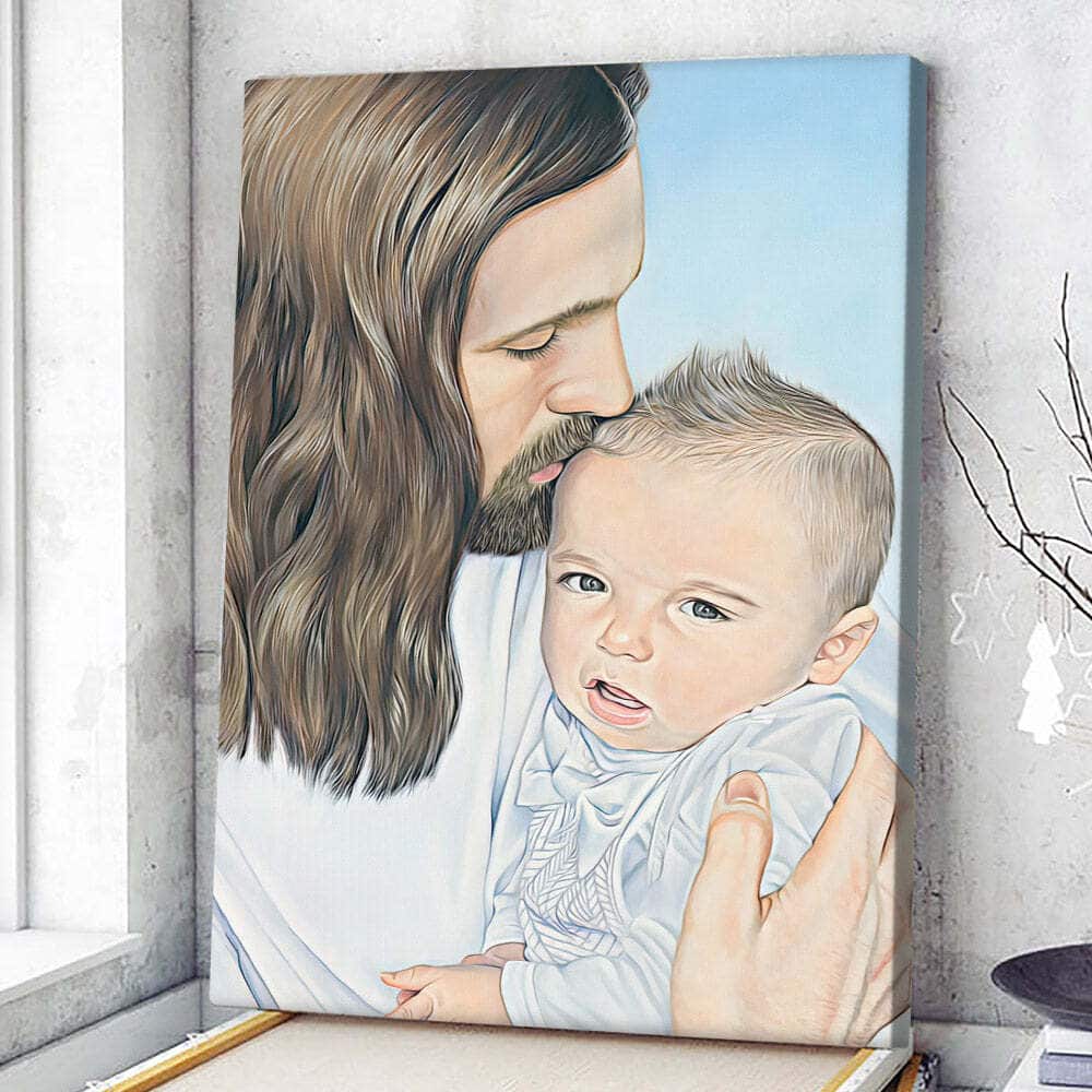 Christian Canvas Print Jesus A One Child Christian Canvas Print Jesus A One Child