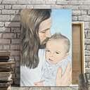Christian Canvas Print Jesus A One Child