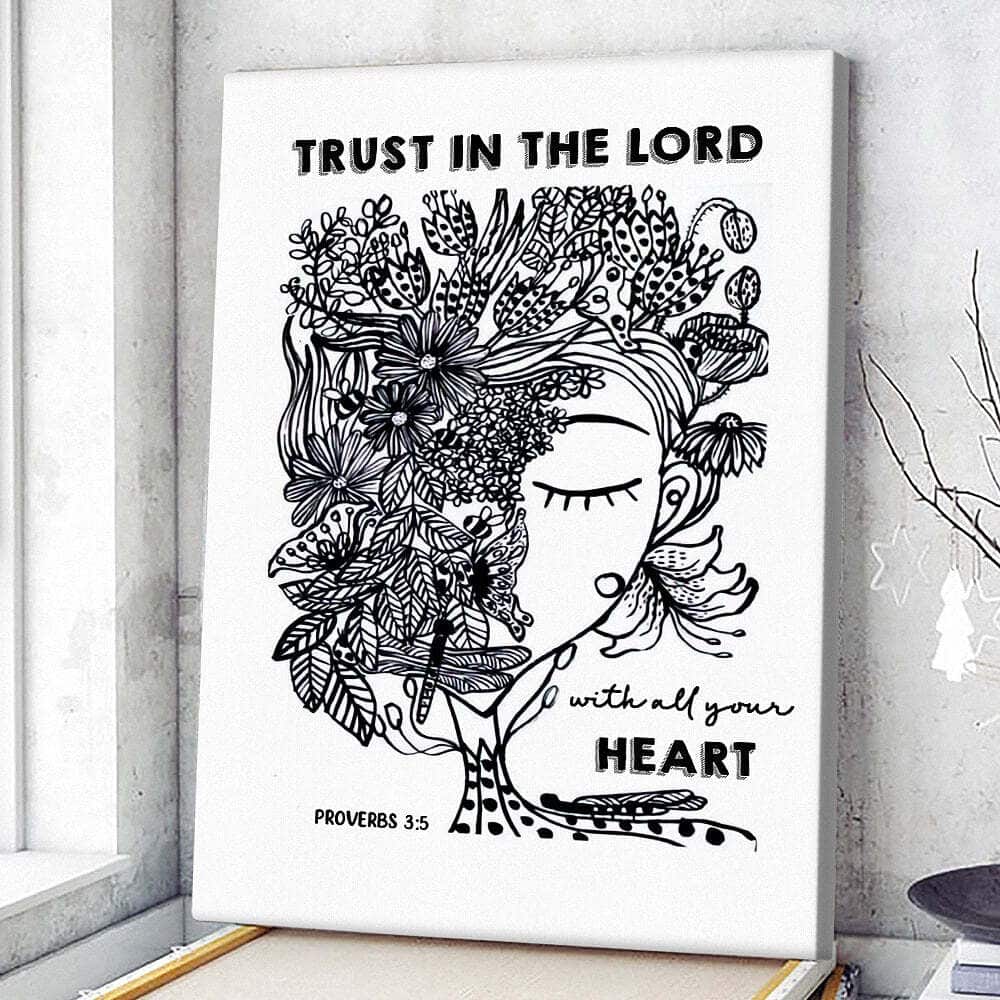 Christian Canvas Print Trust In The Lord Proverbs 3:5 Christian Canvas Print Trust In The Lord Proverbs 3:5