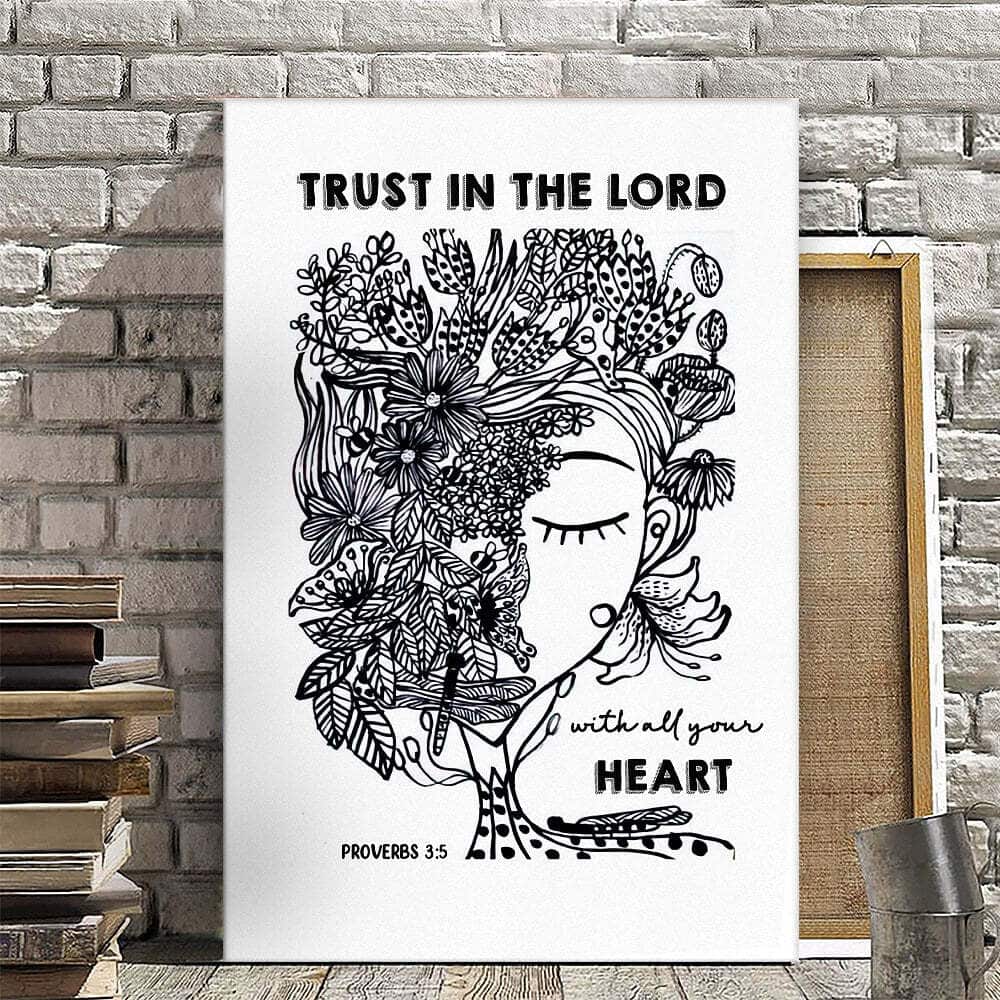 Christian Canvas Print Trust In The Lord Proverbs 3:5 Christian Canvas Print Trust In The Lord Proverbs 3:5