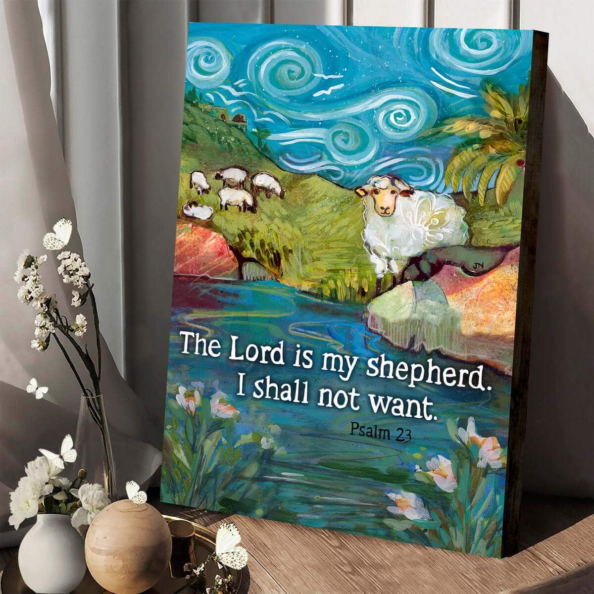 Christian Canvas Print The Lord Is My Shepherd Psalm 23 Christian Canvas Print The Lord Is My Shepherd Psalm 23