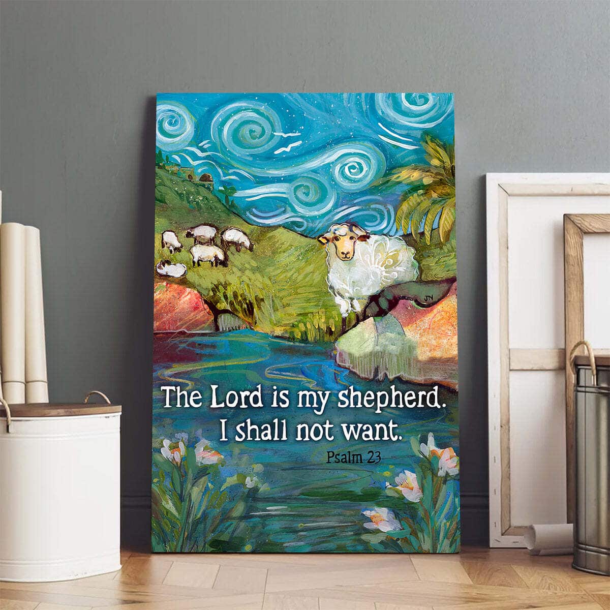 Christian Canvas Print The Lord Is My Shepherd Psalm 23 Christian Canvas Print The Lord Is My Shepherd Psalm 23
