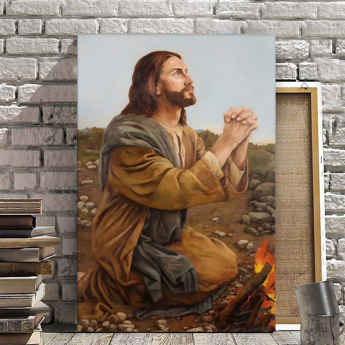 Jesus Praying Christian Canvas Print Jesus Praying Christian Canvas Print
