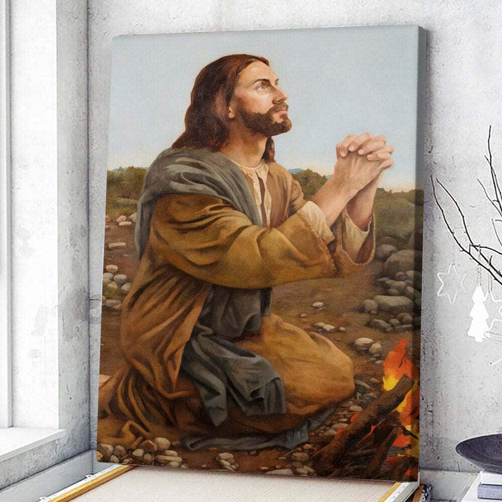 Jesus Praying Christian Canvas Print Jesus Praying Christian Canvas Print