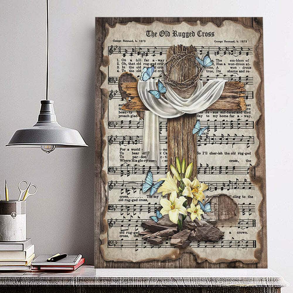 Vintage Christian Canvas Print The Old Rugged Cross Vintage Christian Canvas Print The Old Rugged Cross