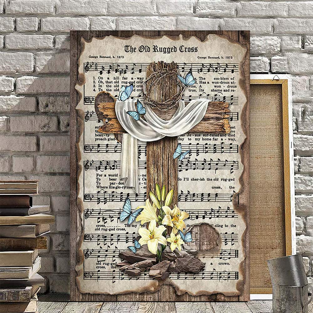 Vintage Christian Canvas Print The Old Rugged Cross Vintage Christian Canvas Print The Old Rugged Cross