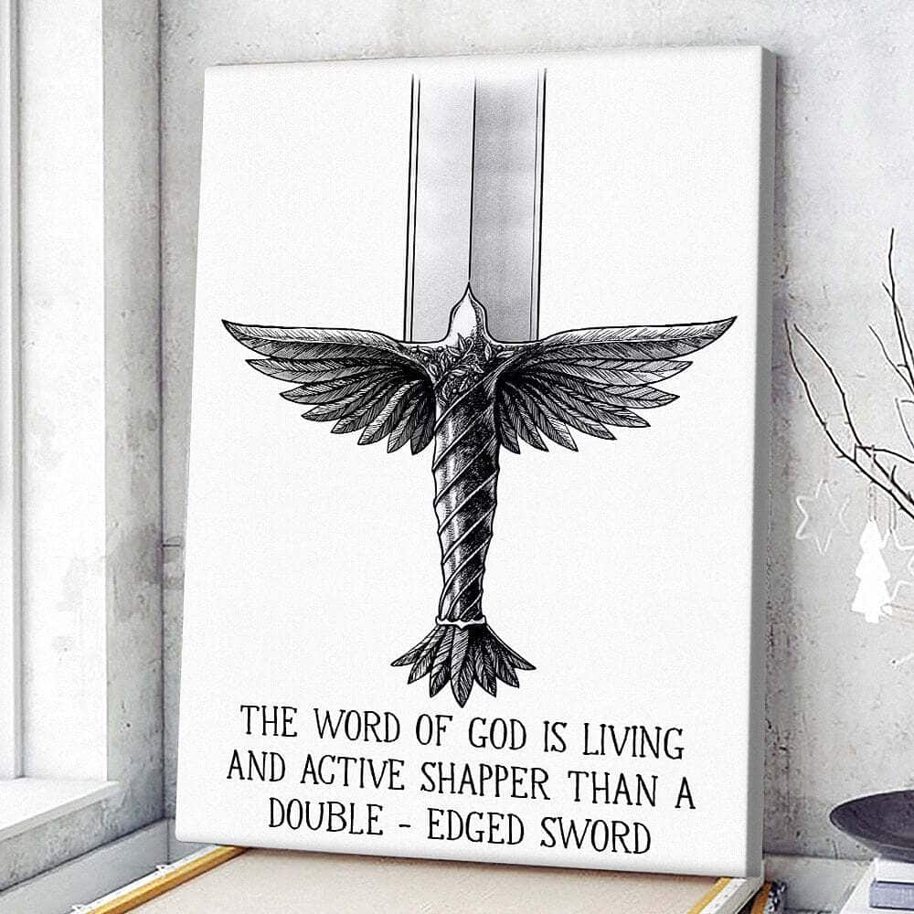 Christian Canvas Print The Word Of God Is Living And Active Christian Canvas Print The Word Of God Is Living And Active