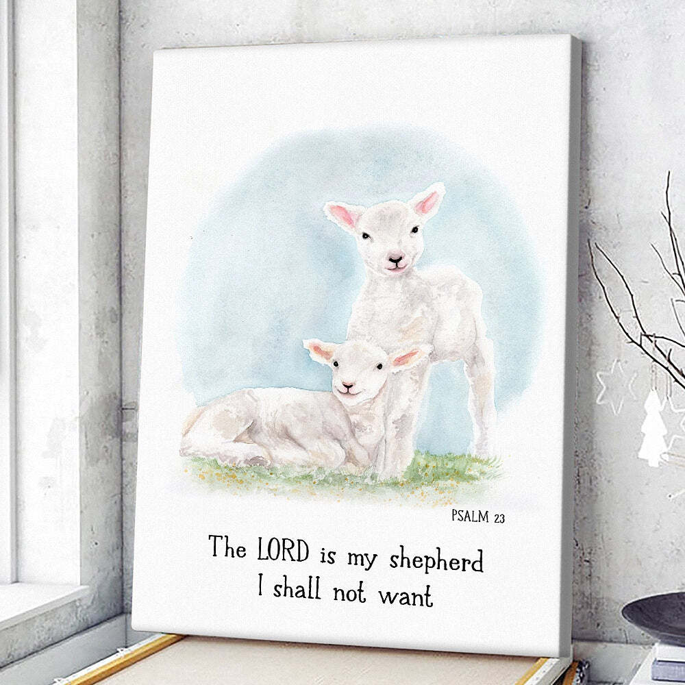 Christian Canvas Print Psalm 23 The Lord Is My Shepherd Christian Canvas Print Psalm 23 The Lord Is My Shepherd
