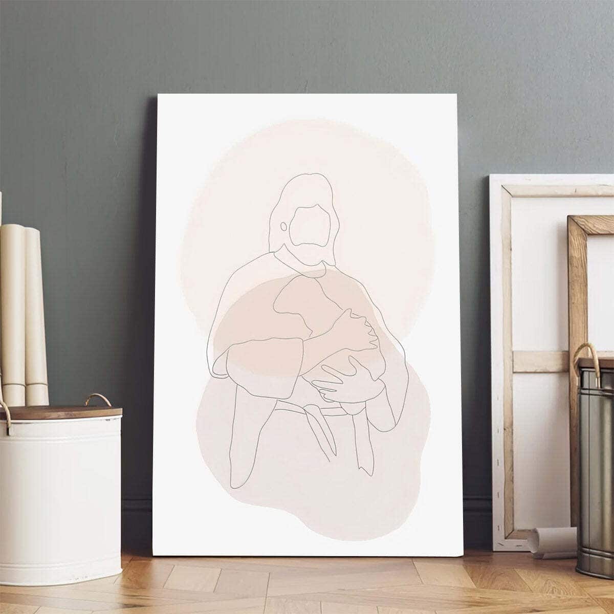 Christian Canvas Print Jesus Christ And Lamb Christian Canvas Print Jesus Christ And Lamb