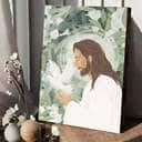 Christian Canvas Print My Peace Jesus With Dove