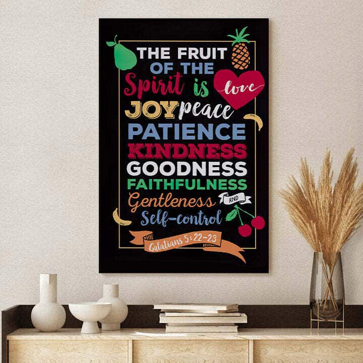 Christian Canvas Print The Fruit Of The Spirit Galatians 5:22-23 Christian Canvas Print The Fruit Of The Spirit Galatians 5:22-23