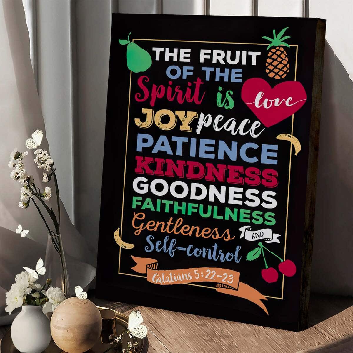 Christian Canvas Print The Fruit Of The Spirit Galatians 5:22-23 Christian Canvas Print The Fruit Of The Spirit Galatians 5:22-23