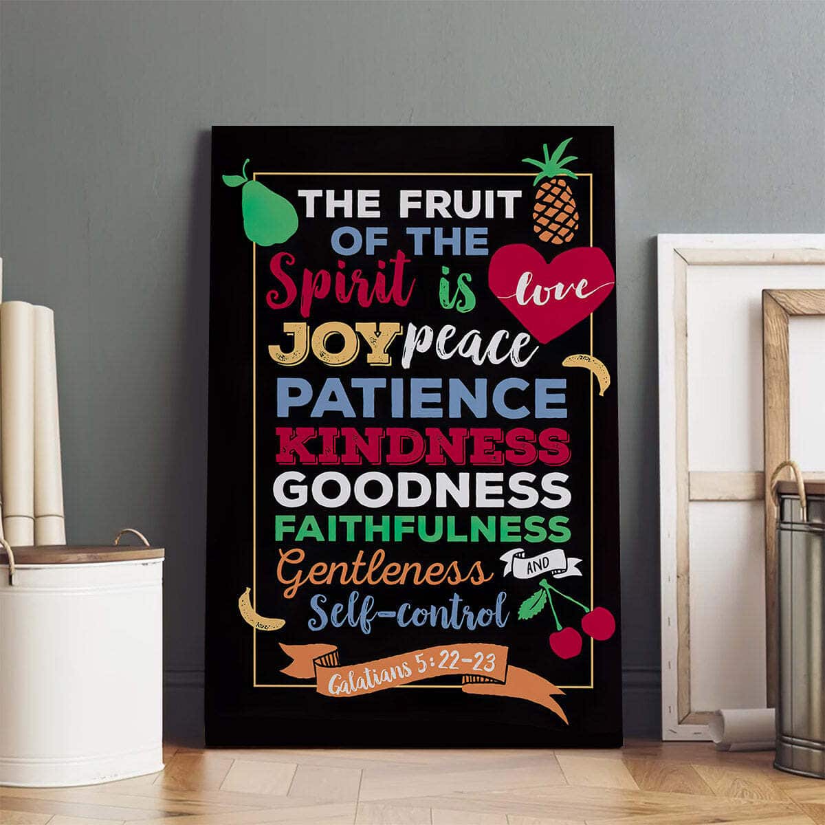 Christian Canvas Print The Fruit Of The Spirit Galatians 5:22-23 Christian Canvas Print The Fruit Of The Spirit Galatians 5:22-23
