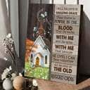 Christian Canvas Print All Because Of The Old Rugged Cross