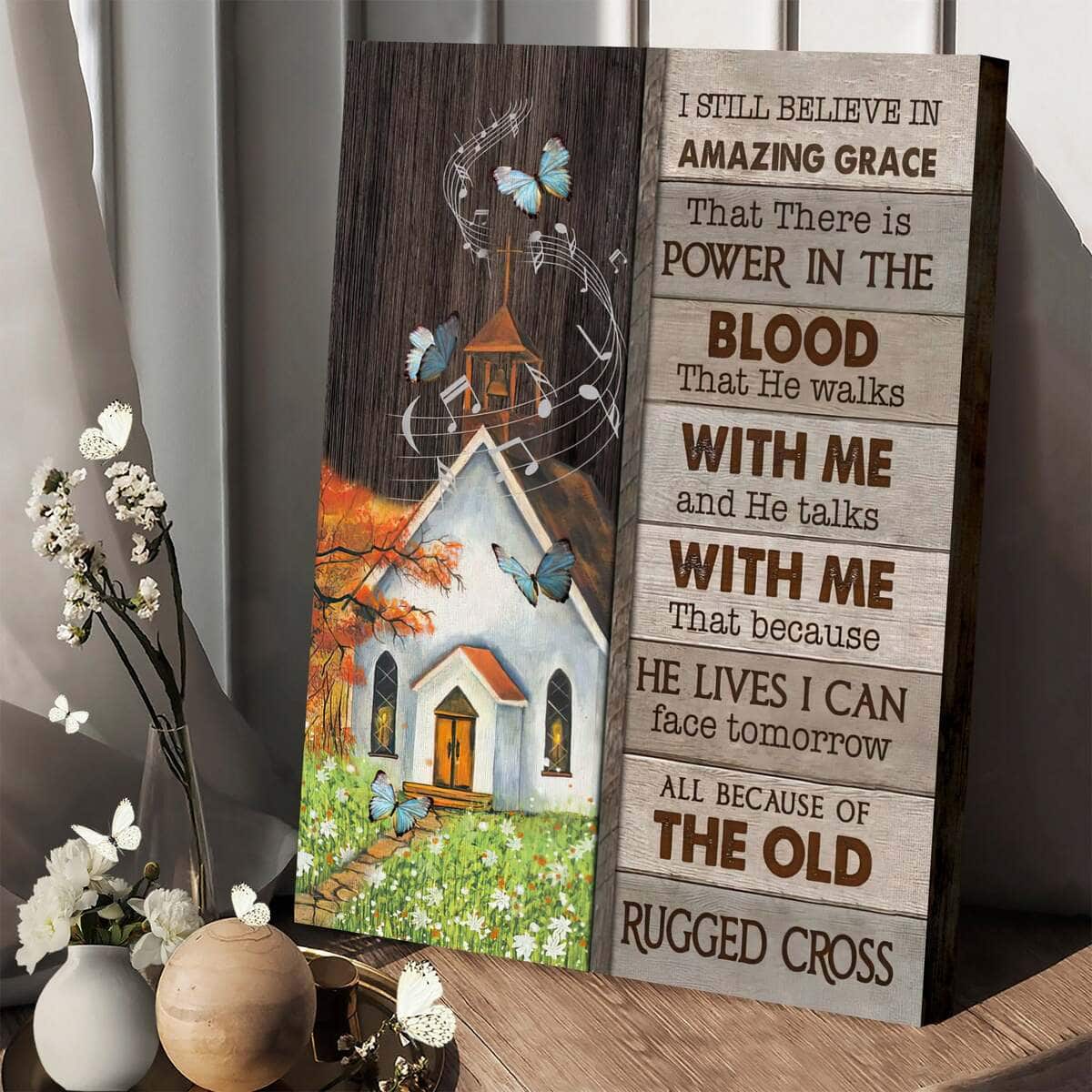 Christian Canvas Print All Because Of The Old Rugged Cross Christian Canvas Print All Because Of The Old Rugged Cross
