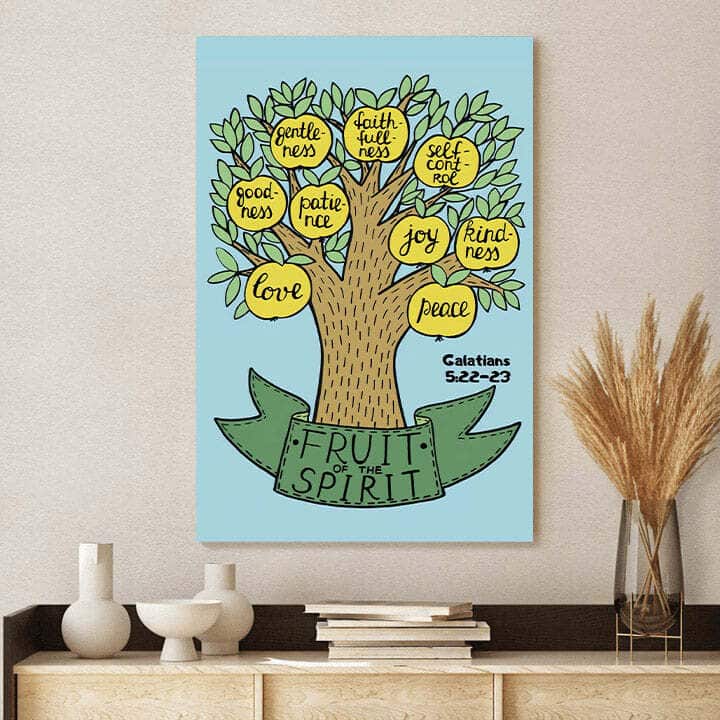 Christian Canvas Print Galatians 5:22-23 Fruit Of The Spirit Christian Canvas Print Galatians 5:22-23 Fruit Of The Spirit