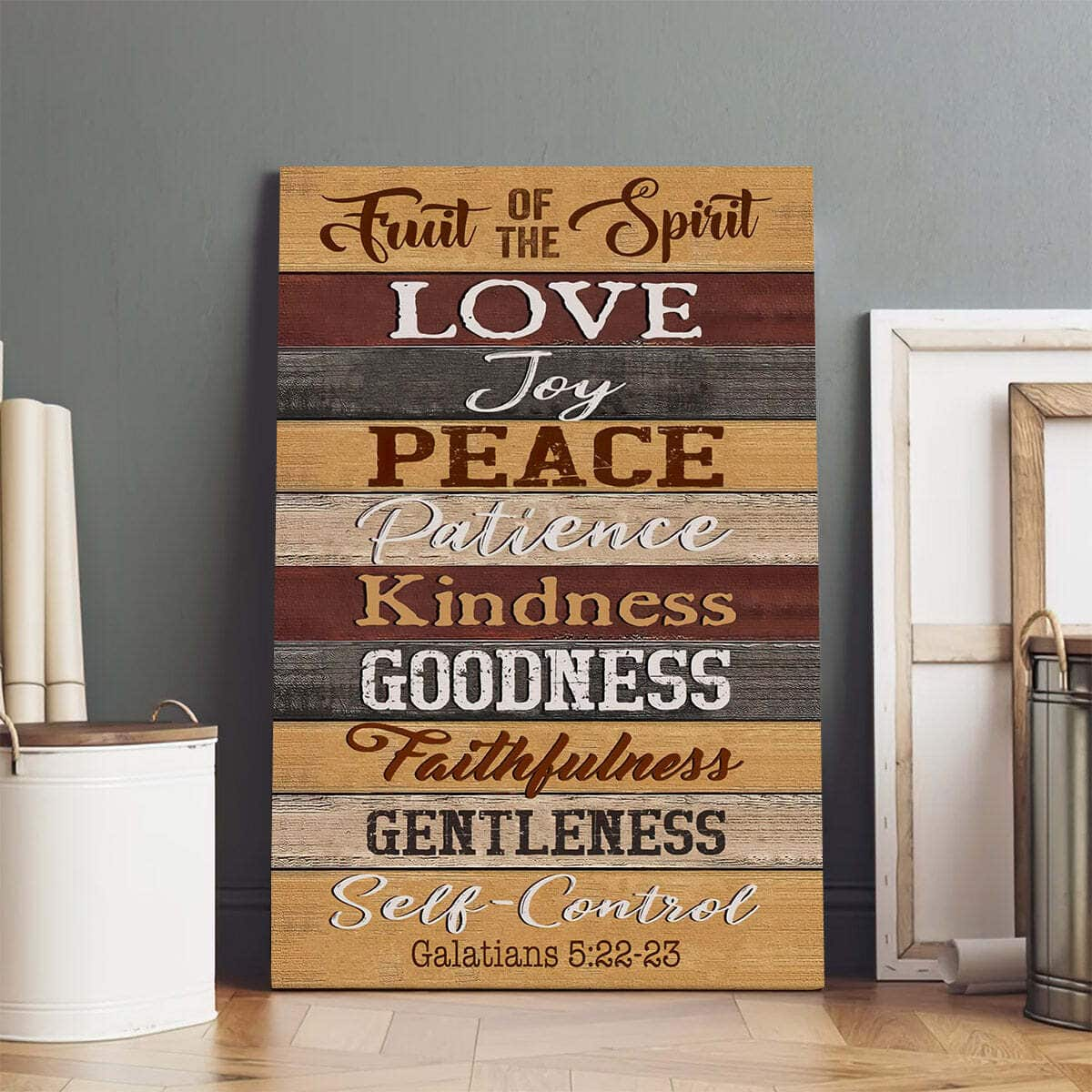 Christian Canvas Print Galatians 5:22-23 Fruit Of The Spirit Love Joy