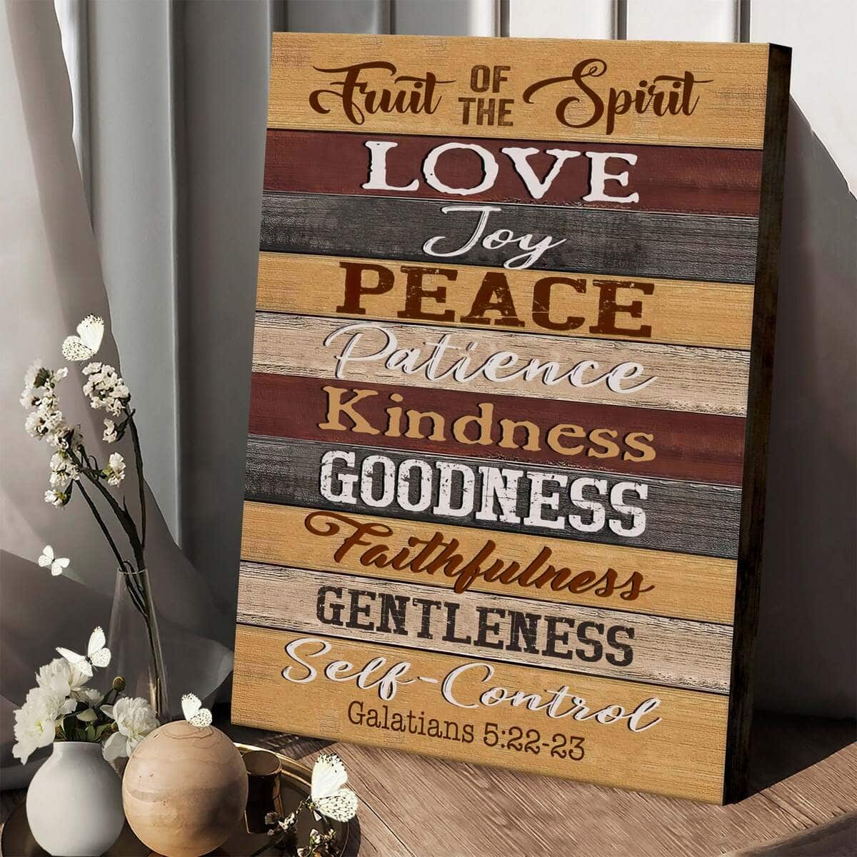Christian Canvas Print Galatians 5:22-23 Fruit Of The Spirit Love Joy Christian Canvas Print Galatians 5:22-23 Fruit Of The Spirit Love Joy
