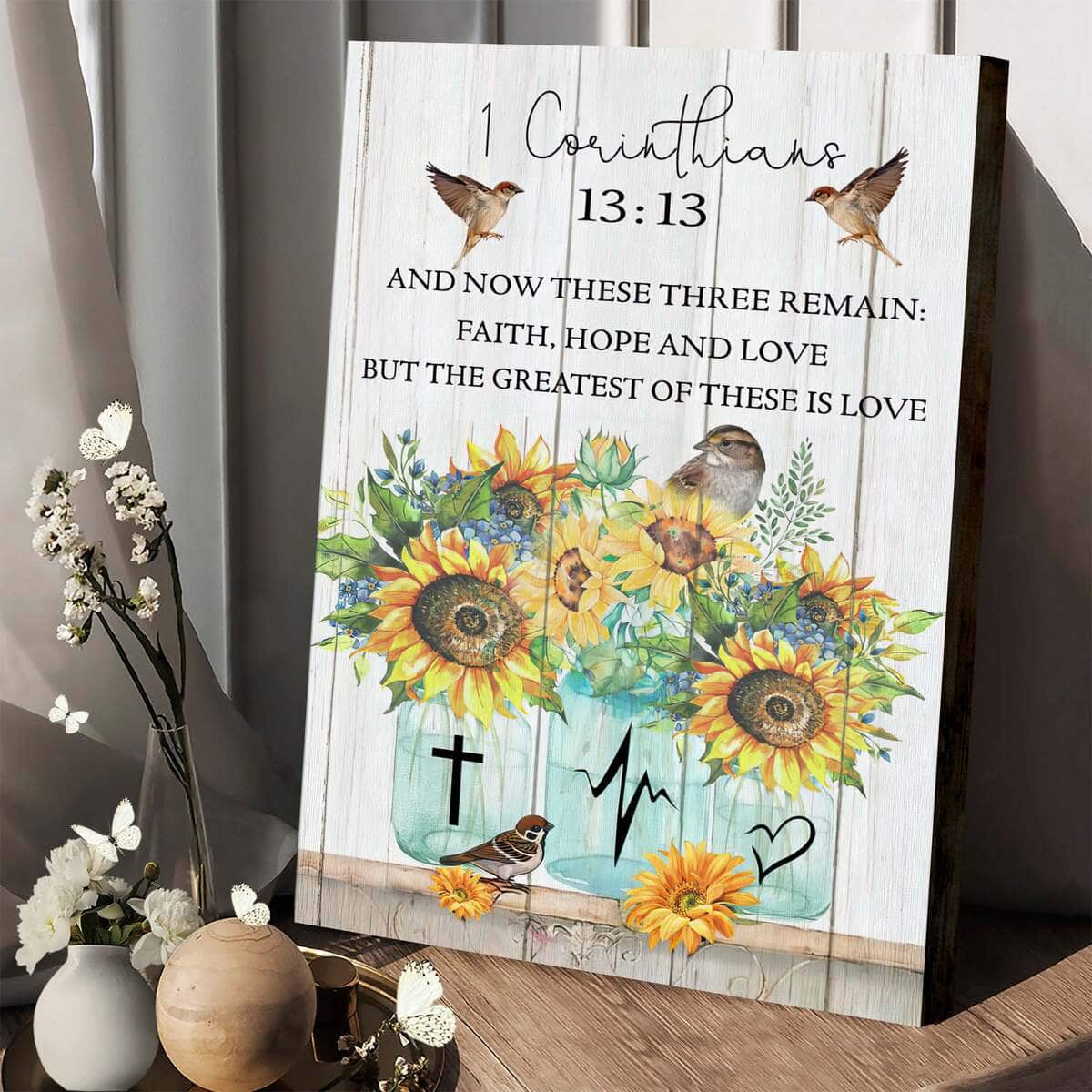 Christian Canvas Print 1 Corinthians 13:13 Faith Hope And Love Christian Canvas Print 1 Corinthians 13:13 Faith Hope And Love