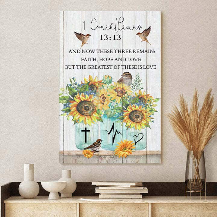 Christian Canvas Print 1 Corinthians 13:13 Faith Hope And Love Christian Canvas Print 1 Corinthians 13:13 Faith Hope And Love