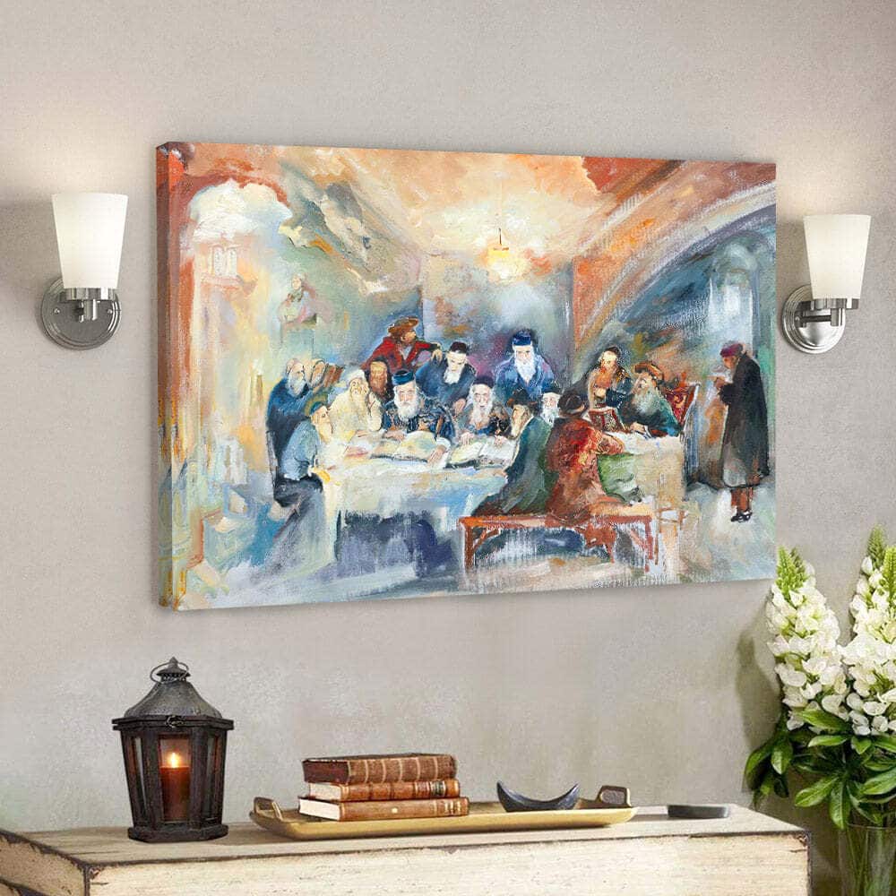 Christian Canvas Wall Art Ofra Friedland Seminary Judaica Oil Ptg Christian Canvas Wall Art Ofra Friedland Seminary Judaica Oil Ptg