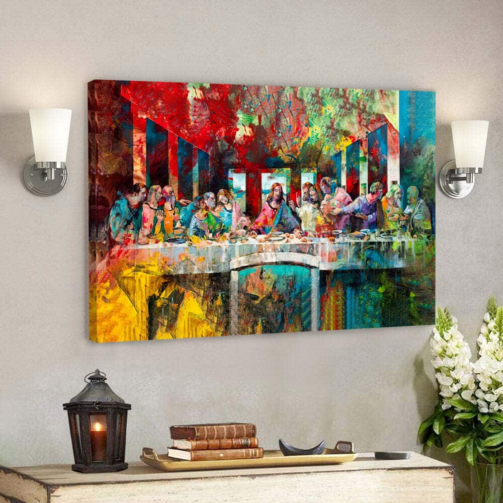 Christian Canvas Wall Art Last Supper Graffiti Art