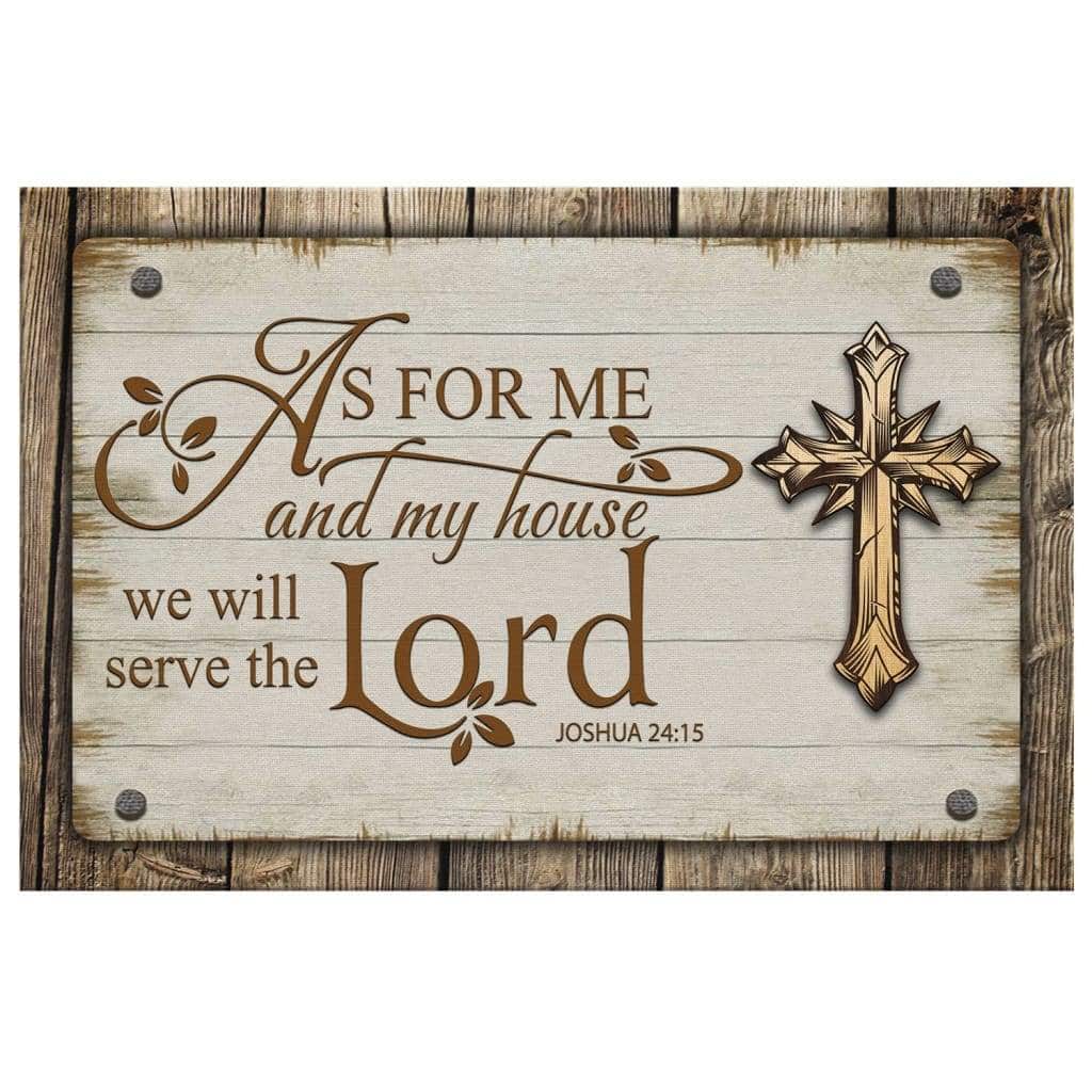 Christian Canvas Wall Art As For Me And My House 24:15 Christian Canvas Wall Art As For Me And My House 24:15