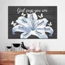 White Lily Christian God Says You Are Canvas Wall Art White Lily Christian God Says You Are Canvas Wall Art