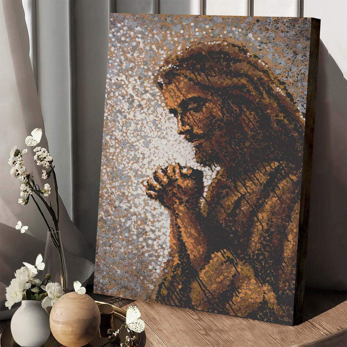 Jesus Pray Christian Canvas Print