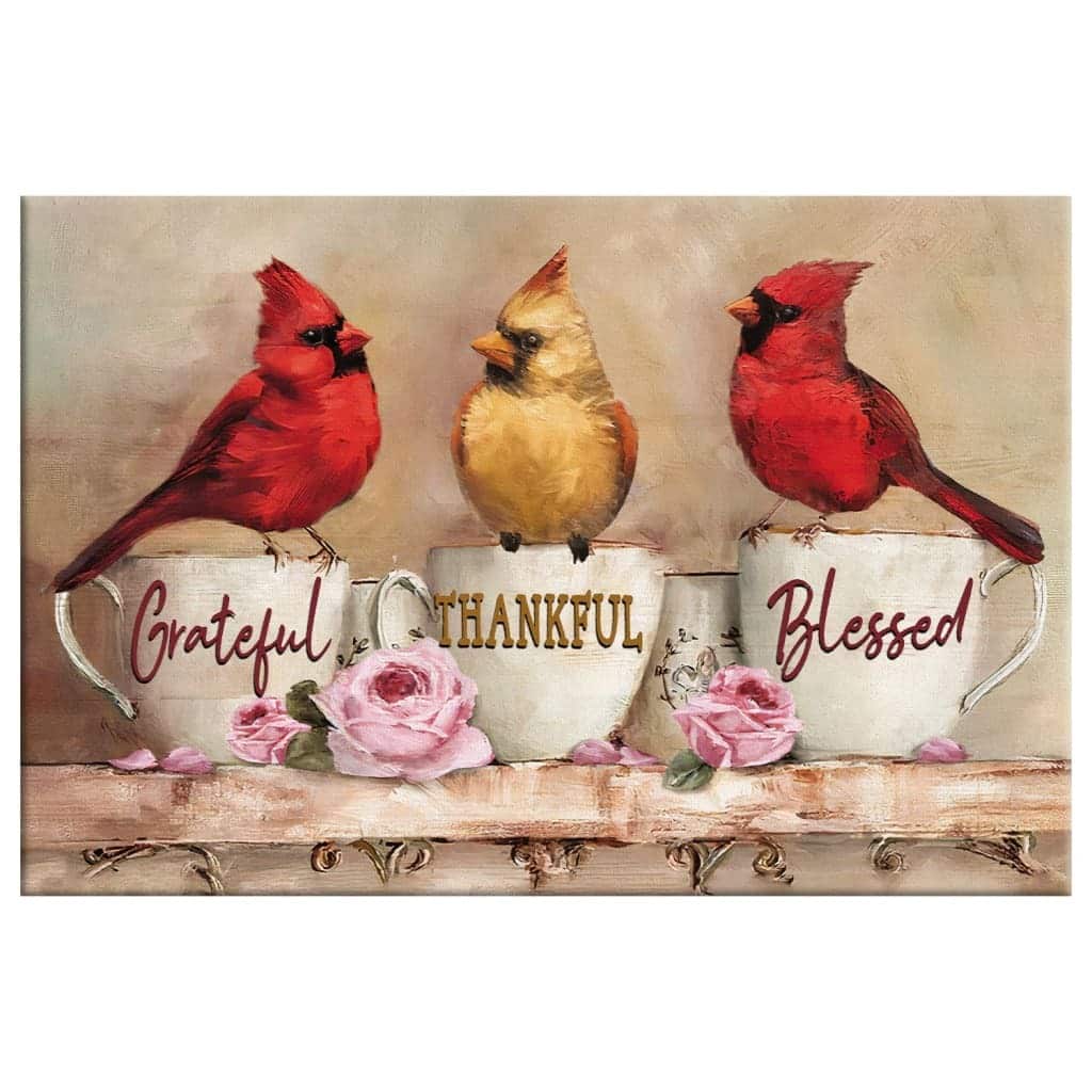 Christian Canvas Wall Art Grateful Thankful Blessed Christian Canvas Wall Art Grateful Thankful Blessed