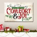 Christian Canvas Wall Art Good Tidings Of Comfort And Joy Christian Canvas Wall Art Good Tidings Of Comfort And Joy